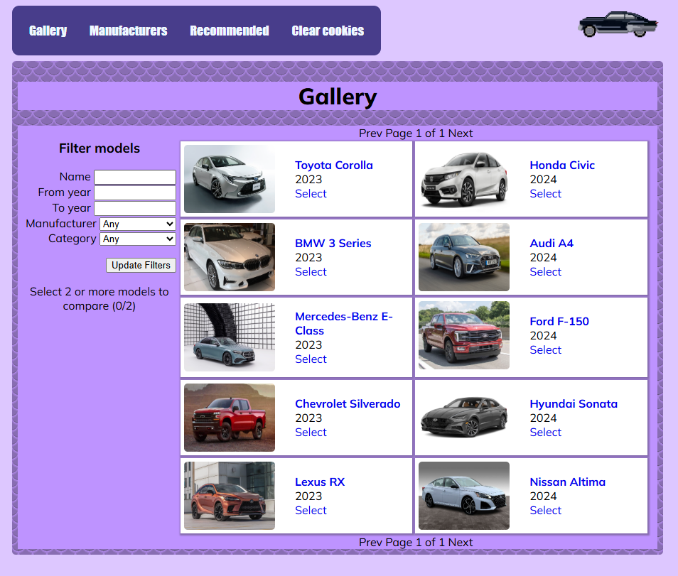 Screenshot of the program